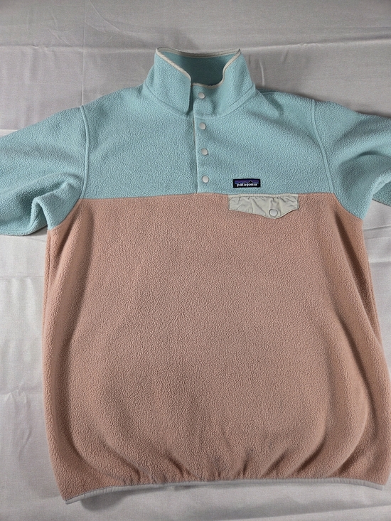 Patagonia Jackets & Blazers - Patagonia Synchilla Snap-T Fleece Pullover Large Blue Pink Colorblock